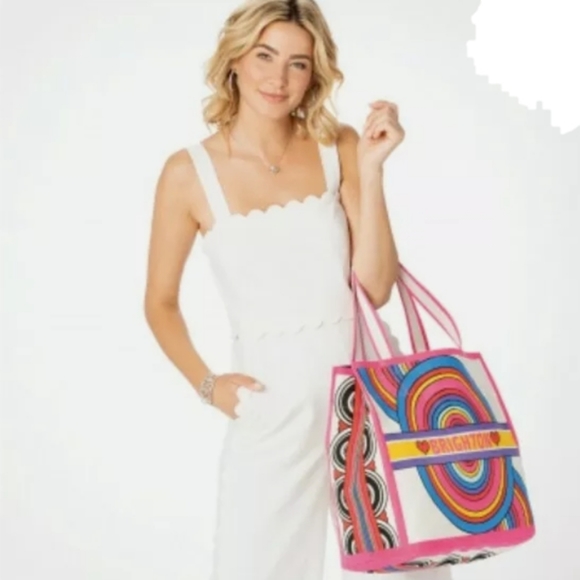 NEW Brighton " Rainbow Bright " Limited Edition Large Canvas Tote. - Picture 2 of 8